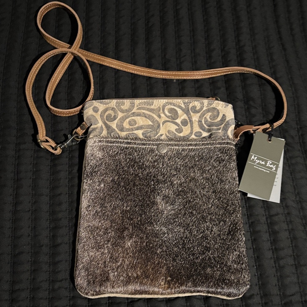 Myra Bag Elegant Cream and Brown Design
